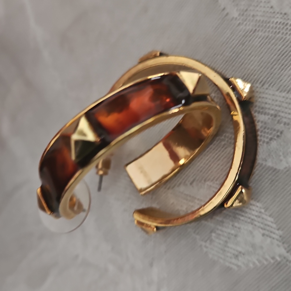 Graziano Vintage Large Hoop Earrings. - Picture 7 of 10